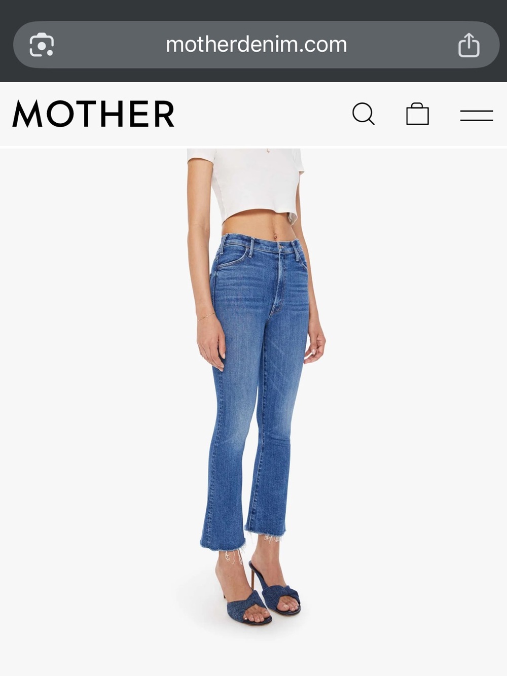 Mother Denim The Hustler Ankle Fray Jean 26